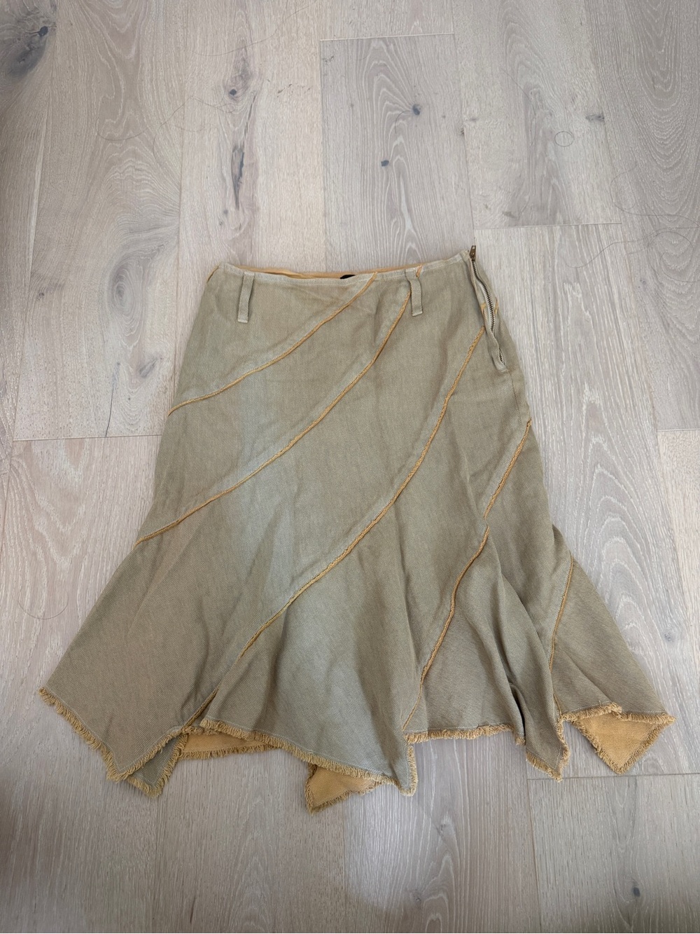 Japanese Denim FRAME Midi Skirt